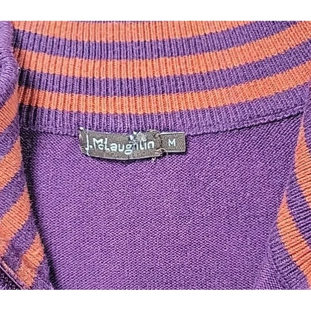J McLaughlin BURGANDY Ribbed 1/4 Zip Pullover Sweater Men's Size MEDIUM‎
